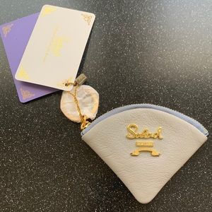 Brand new periwinkle leather coin purse